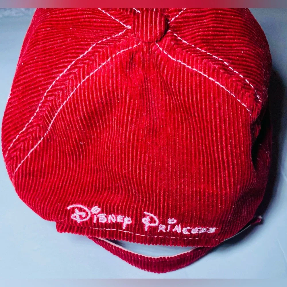 Walt Disney‎ Princess Disneyland Resort Cherry Red & Pink Corduroy Cap Hat